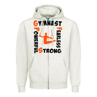 Oatmeal Heather awesome gymnastics boy gymnast power strong Zipper Hoodie - artisFamous