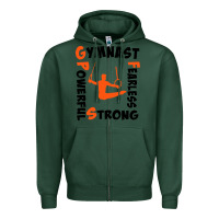 Sports Green awesome gymnastics boy gymnast power strong Zipper Hoodie - artisFamous
