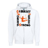 Awesome Gymnastics Boy Gymnast Power Strong Zipper Hoodie | Teevron