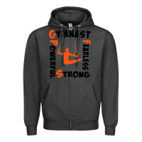Charcoal Heather awesome gymnastics boy gymnast power strong Zipper Hoodie - artisFamous