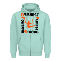 Seafoam awesome gymnastics boy gymnast power strong Zipper Hoodie - artisFamous