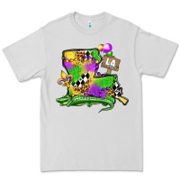 Dove Grey louisiana map alligator mardi gras olivia Premium Tee - OliviaCreatesArt