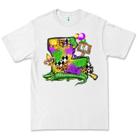 White louisiana map alligator mardi gras olivia Premium Tee - OliviaCreatesArt
