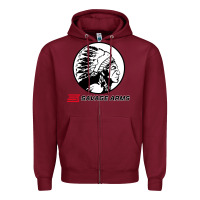 Burgundy savage Zipper Hoodie - artisFamous
