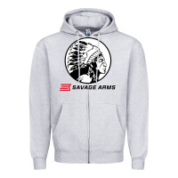 Heather Grey savage Zipper Hoodie - artisFamous