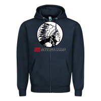 Navy savage Zipper Hoodie - artisFamous