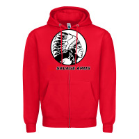 Red savage Zipper Hoodie - artisFamous