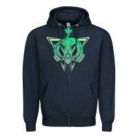Navy team rayquaza Zipper Hoodie - artisFamous