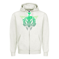 Oatmeal Heather team rayquaza Zipper Hoodie - artisFamous