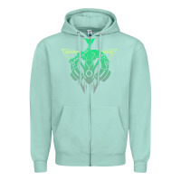 Seafoam team rayquaza Zipper Hoodie - artisFamous