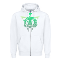 White team rayquaza Zipper Hoodie - artisFamous