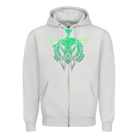 Dove Grey team rayquaza Zipper Hoodie - artisFamous