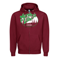 Burgundy murphy's law Zipper Hoodie - artisFamous