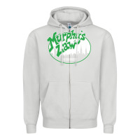 Dove Grey murphy's law Zipper Hoodie - artisFamous