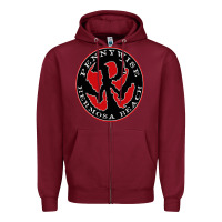 Burgundy pennywise Zipper Hoodie - artisFamous