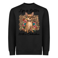 Black life is better with a chihuahua Heavyweight Sweatshirt - JahusDesignShop