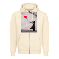 Sandshell banksy, hope Zipper Hoodie - artisFamous