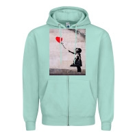 Seafoam banksy, hope Zipper Hoodie - artisFamous