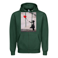 Sports Green banksy, hope Zipper Hoodie - artisFamous
