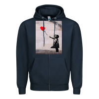 Navy banksy, hope Zipper Hoodie - artisFamous