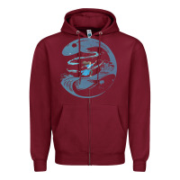 Burgundy Avatar Katara Zipper Hoodie - artisFamous
