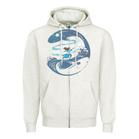 Oatmeal Heather Avatar Katara Zipper Hoodie - artisFamous