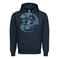 Navy Avatar Katara Zipper Hoodie - artisFamous