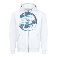 White Avatar Katara Zipper Hoodie - artisFamous