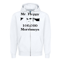 White mr floppy Zipper Hoodie - artisFamous