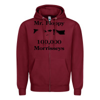 Burgundy mr floppy Zipper Hoodie - artisFamous