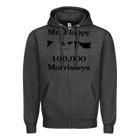 Charcoal Heather mr floppy Zipper Hoodie - artisFamous