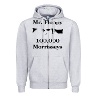 Heather Grey mr floppy Zipper Hoodie - artisFamous