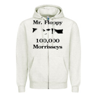Oatmeal Heather mr floppy Zipper Hoodie - artisFamous