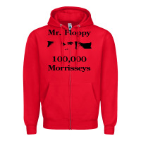 Red mr floppy Zipper Hoodie - artisFamous