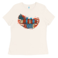 Bone American junkie 4th of july Ladies Tee - FaDigitalArtStudio