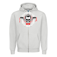 Dove Grey loner rebel Zipper Hoodie - artisFamous
