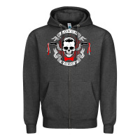 Charcoal Heather loner rebel Zipper Hoodie - artisFamous