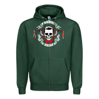 Sports Green loner rebel Zipper Hoodie - artisFamous