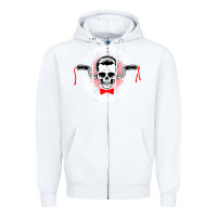 White loner rebel Zipper Hoodie - artisFamous