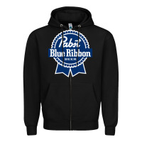 Black pabst blue ribbon Zipper Hoodie - artisFamous