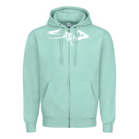 Seafoam staind Zipper Hoodie - artisFamous