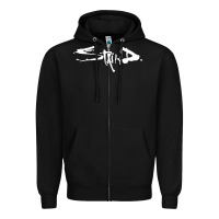 Black staind Zipper Hoodie - artisFamous
