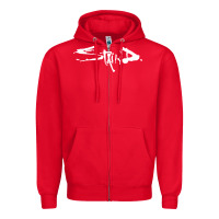 Red staind Zipper Hoodie - artisFamous