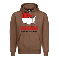 Chestnut canada america's hat Zipper Hoodie - artisFamous
