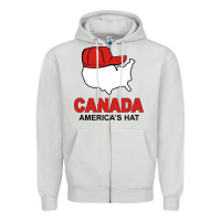 Dove Grey canada america's hat Zipper Hoodie - artisFamous