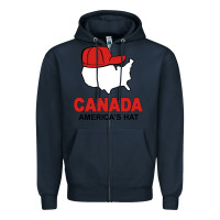 Navy canada america's hat Zipper Hoodie - artisFamous