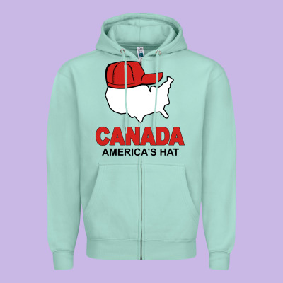 Canada America's Hat Zipper Hoodie Designed By Artisfamous