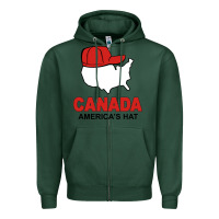 Sports Green canada america's hat Zipper Hoodie - artisFamous