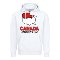 White canada america's hat Zipper Hoodie - artisFamous