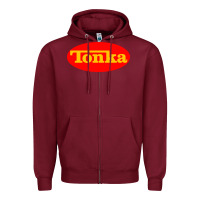 Burgundy tonka truck Zipper Hoodie - artisFamous